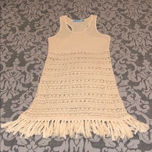 Cream Crochet Beach Swim Cover Up Dress ✨Like New✨